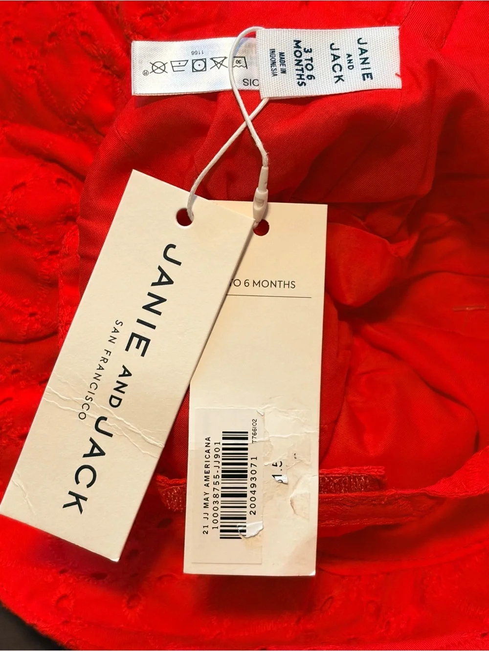 Janie And Jack Eyelet Bow Bucket Hat
